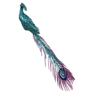 Sequin Peacock Ornament -