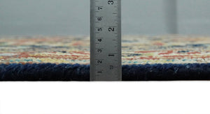 Blue and Rust Hand Knotted 8x10, 9x12, 10x14 and 12x15 Wool Antique Area Rug