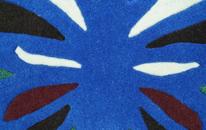 Blue Butterfly Hand Tufted 2x3 Wool Area Rug