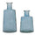 Blue-glass-tapered-bottle-vase-(set-of-2)-Vases