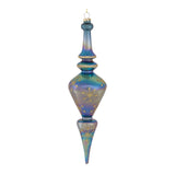 Blue Irredescent Glass Finial Drop Ornament (Set of 6) - Tuesday Morning - Decorative Objects