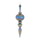 Blue Irredescent Glass Finial Drop Ornament (Set of 6) - Tuesday Morning - Decorative Objects