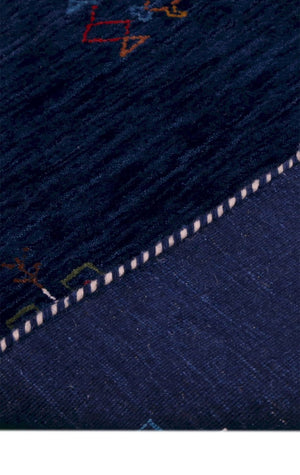 Blue Tribal Center Medallion Hand Loomed Wool Area Rug