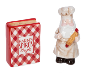 Baking Santa Salt & Pepper Shaker Set