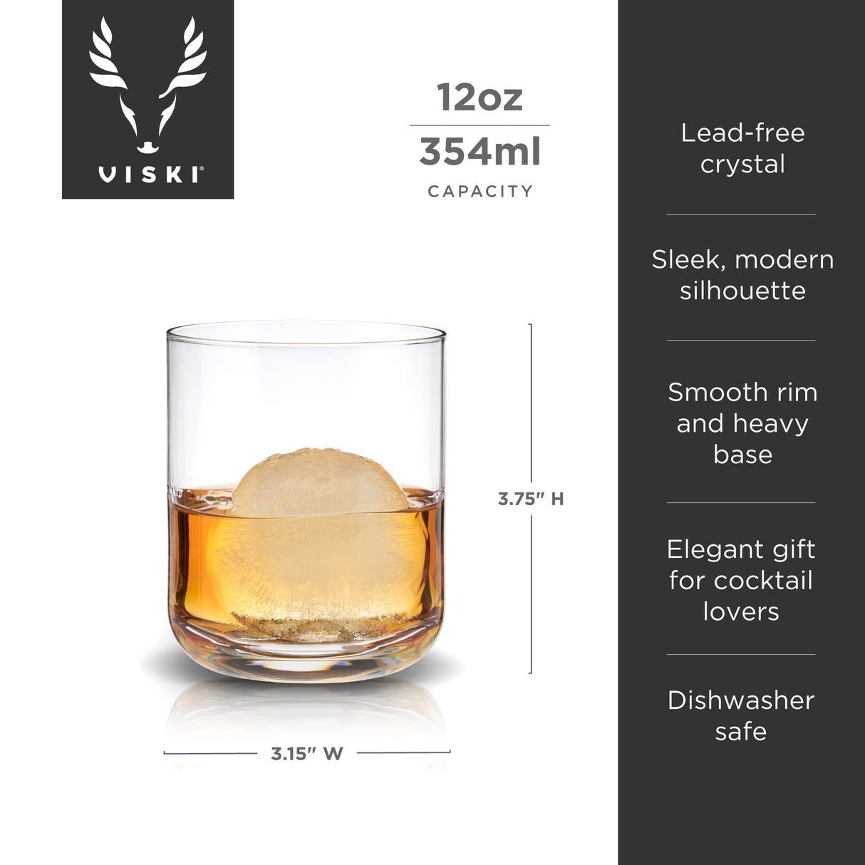 Crystal whiskey tumblers by viski®