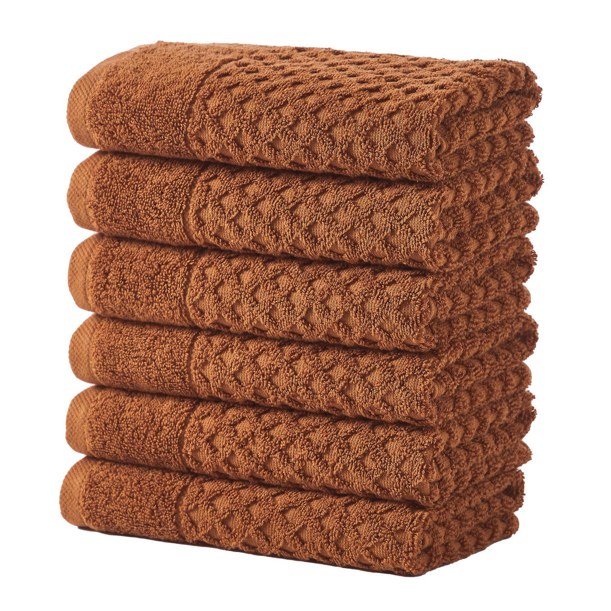 Cotton diamond waffle weave bath towel set - grayson collection