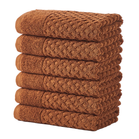 Cotton diamond waffle weave bath towel set - grayson collection