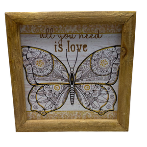 All You Need Is Love - Butterfly Wall Plaque
