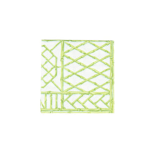 Bamboo Screen Moss Green - Cocktail Napkin