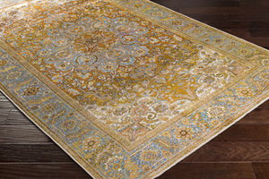 Bonbon Mustard & Blue Washable Rug