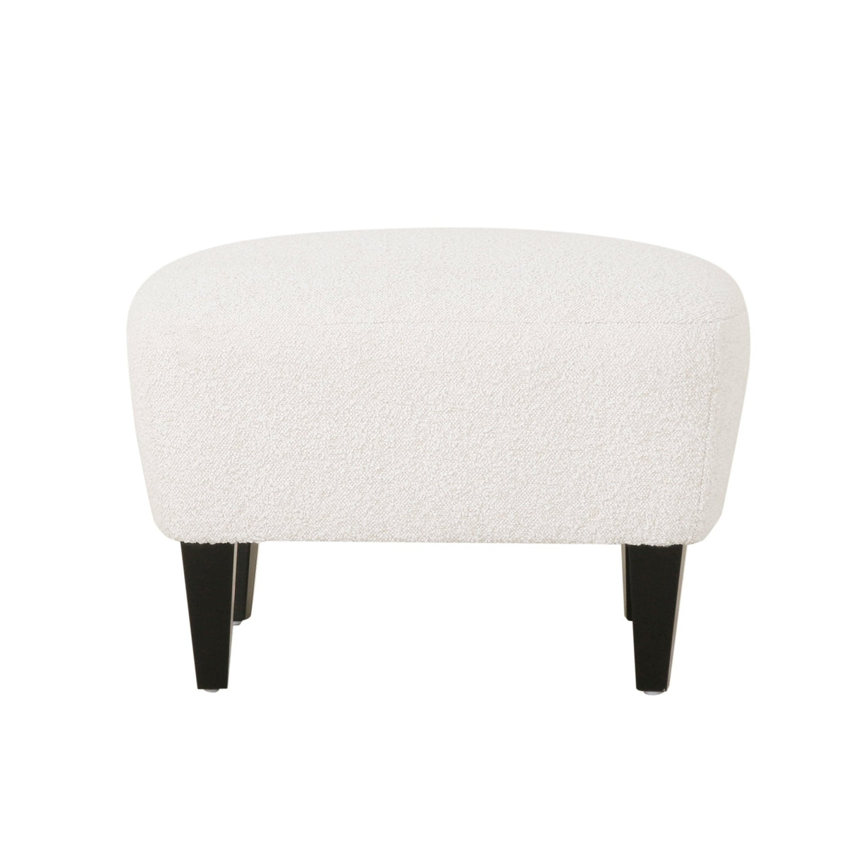 Boucle Fabric Upholstered Accent Chair with Ottoman - Accent Chairs