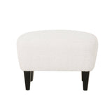 Boucle Fabric Upholstered Accent Chair with Ottoman - Accent Chairs