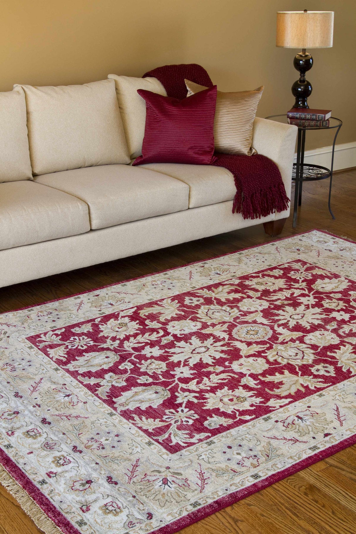 Red&Gold Premium Wool Area Rug - Clearance