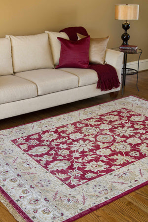 Red&Gold Premium Wool Area Rug - Clearance