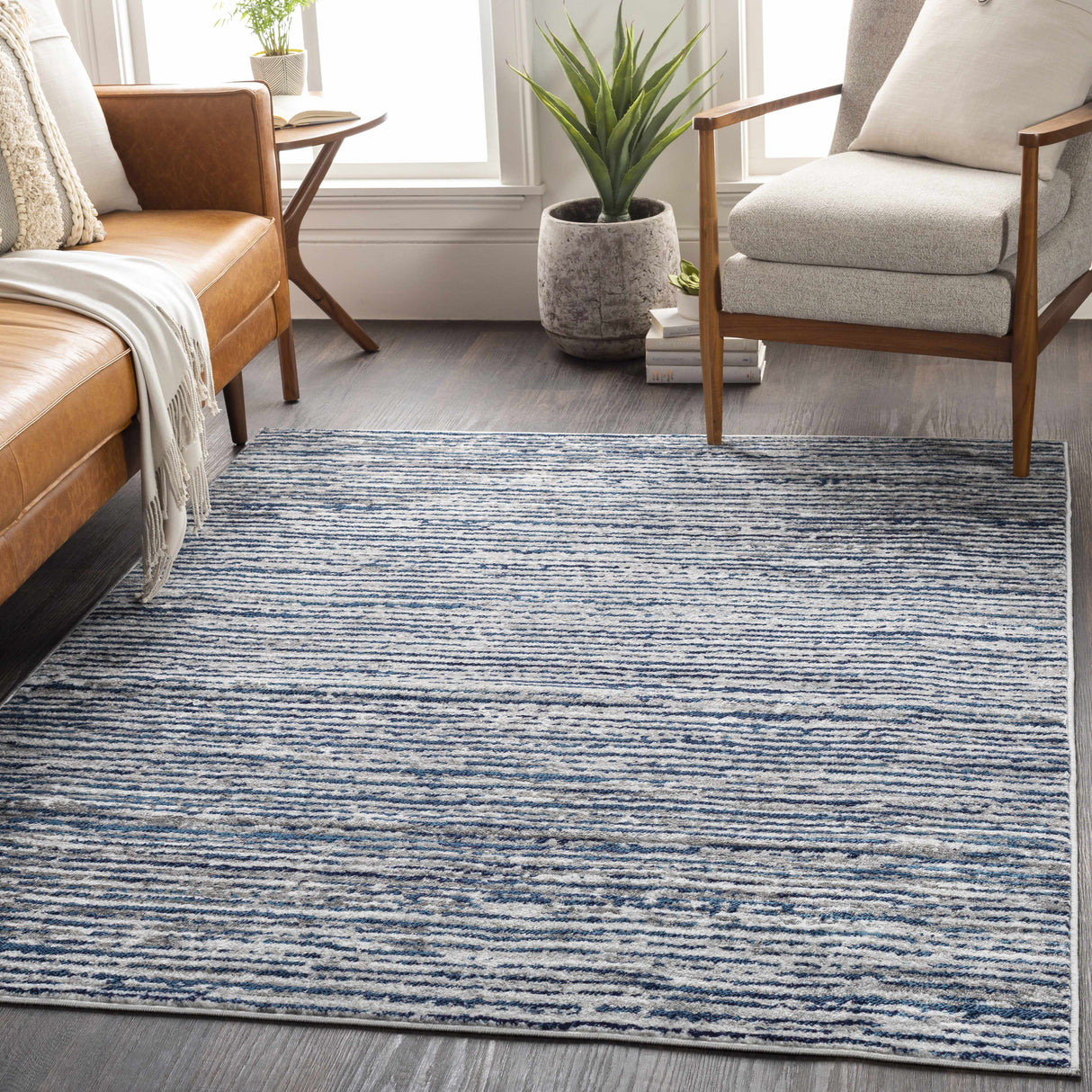 Bowmansdale Striped Navy Rug