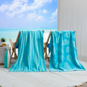 Cotton Velour Beach Towels 2-Pack - Maui Collection