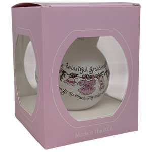 Christmas Keepsake Glass Ornament - For a Beautiful Granddaughter