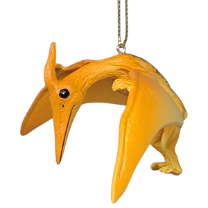 Yellow Pterodactyl Dinosaur Ornament