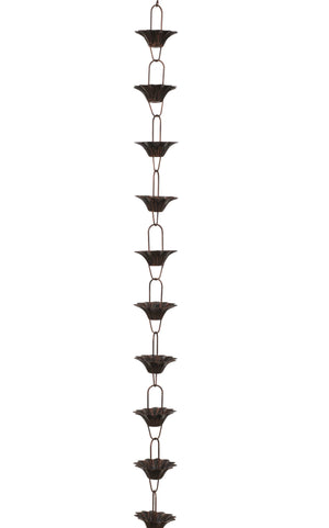 Metal Antique Rain Chain - Flower