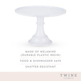 White melamine cake stand by twine living