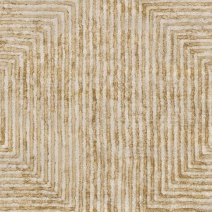 Quartz Patterned Sheen Beige Viscose Rug
