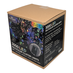 3000-Light Multi-Color LED Cluster Light Set