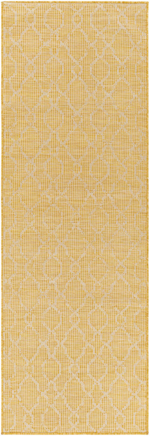 Brocton Yellow Flatweave Rug - Clearance