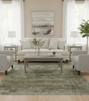Brown And Silver Abstract Design Hand Knotted Custom Made wool rug