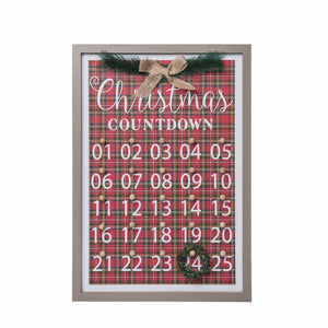 Framed Christmas Countdown Wall Hanging