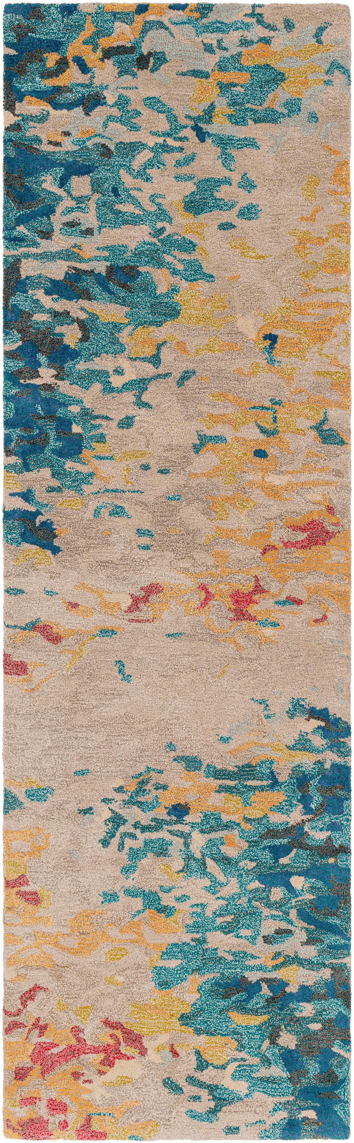 Bualan Stone Pattern Wool Blend Rug - Clearance