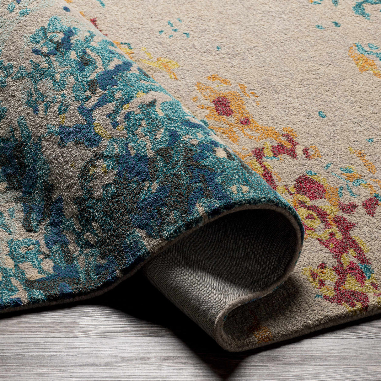 Bualan Stone Pattern Wool Blend Rug - Clearance