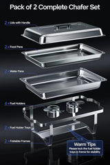 Buffet Catering Dish For Home and Outdoor 2 sets - Tuesday Morning - Serving Platters