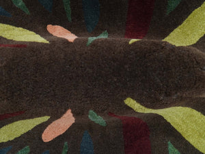 Butterfly Brown Hand Tufted 2x3 Wool Area Rug