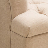 Button Tufted Accent Chair with Decorative Pillow - Accent Chairs