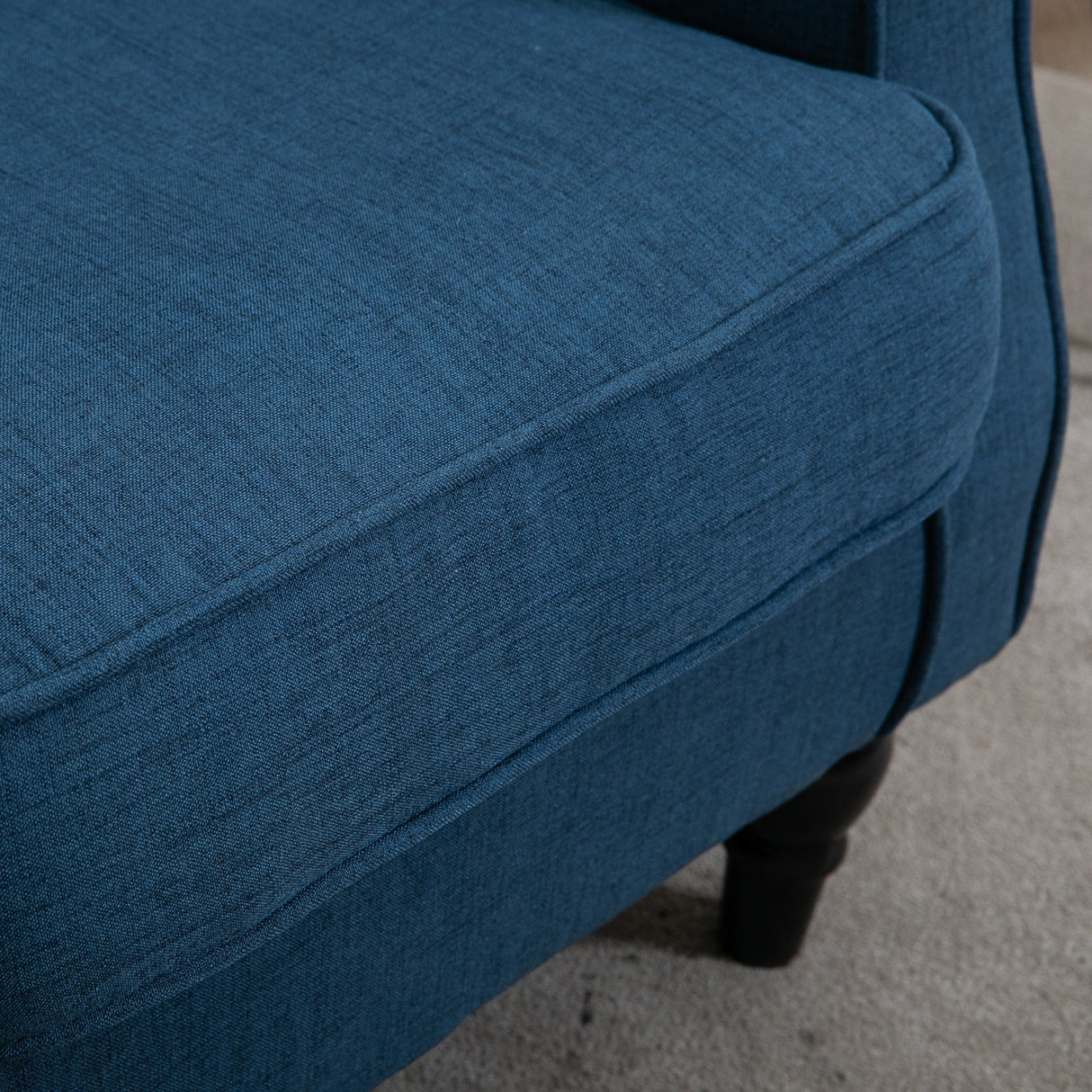 Button Tufted Upholstered Accent Chair with Wing Back and Rolled Arms - Accent Chairs