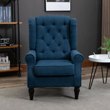 Button Tufted Upholstered Accent Chair with Wing Back and Rolled Arms - Accent Chairs