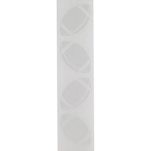 1 3/8 in Homecoming Football Ribbon: White/Silver (25 Yards)