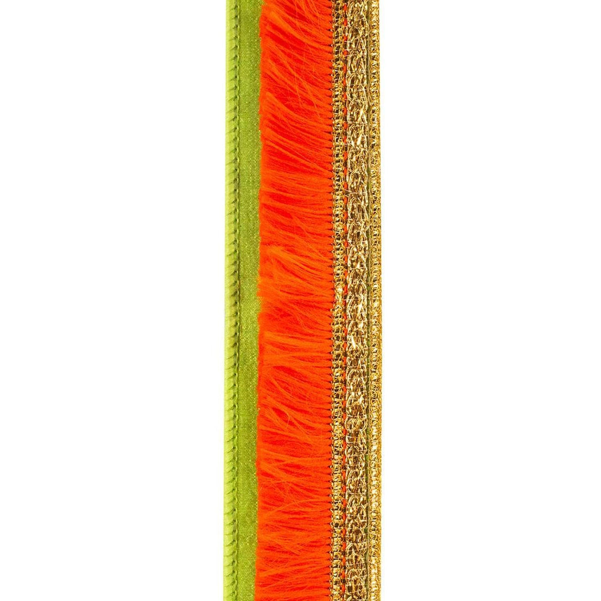 1 inch Orange Fringe Trimming Ribbon: Green (5 Yards)