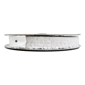 1" Plush Chenille Ribbon: White (10 Yards)