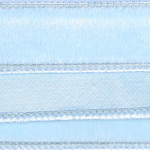 1" Velvet Luster Wired Ribbon: Baby Blue (10 Yards)