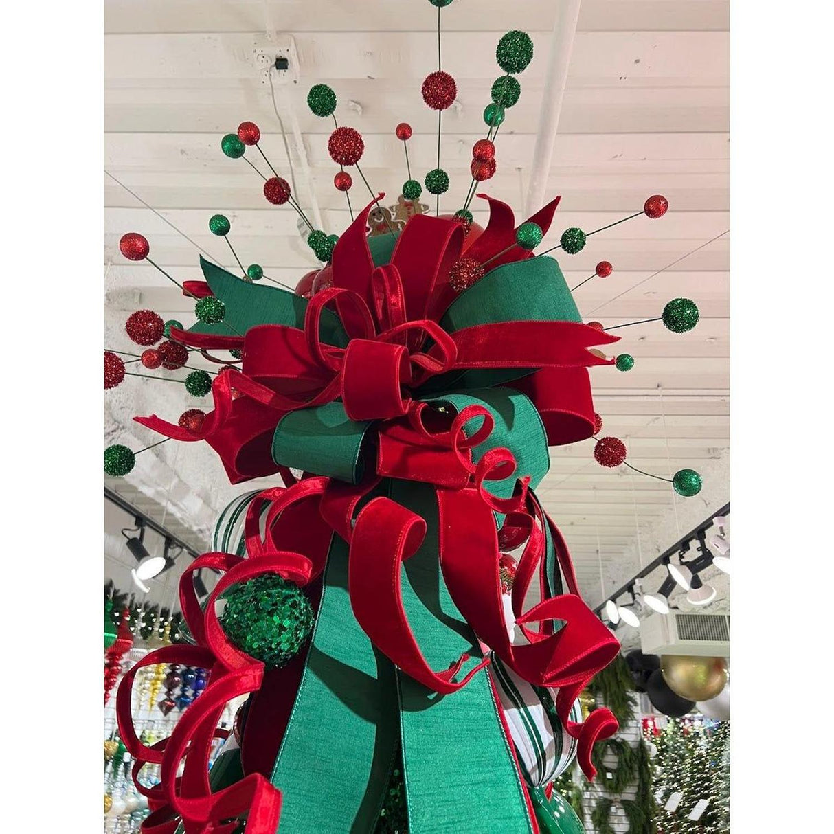 1" Velvet Luster Wired Ribbon: Red (10 Yards)