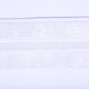 1" Velvet Luster Wired Ribbon: White (10 Yards)