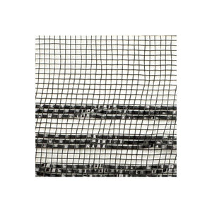 10" Border Stripe Metallic Mesh Ribbon: Black (10 Yards)
