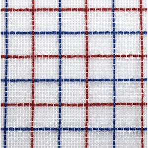 10" Fine Weave Faux Jute Check Mesh Ribbon: Patriotic