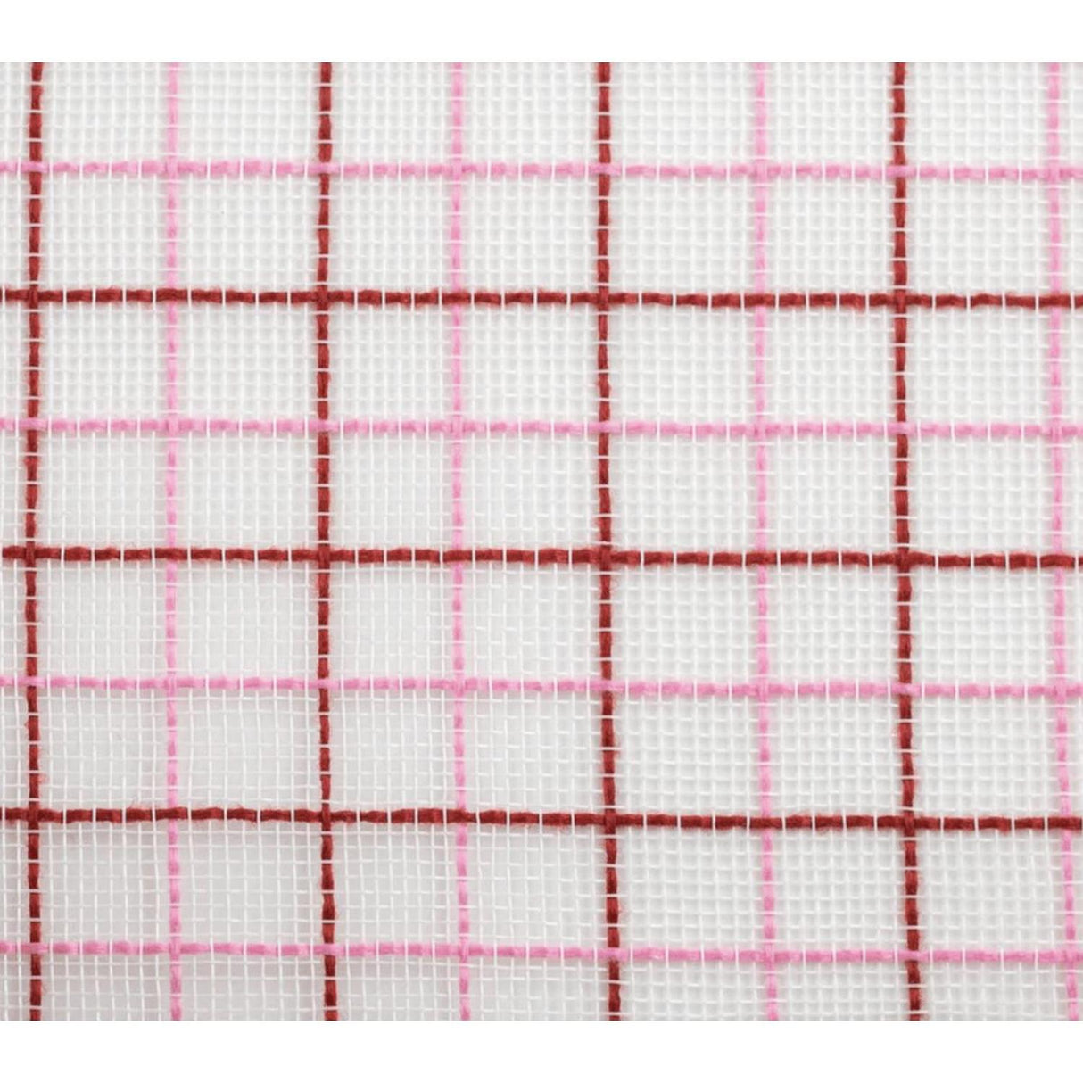 10" Fine Weave Faux Jute Check Mesh Ribbon: Red/Pink