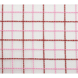 10" Fine Weave Faux Jute Check Mesh Ribbon: Red/Pink