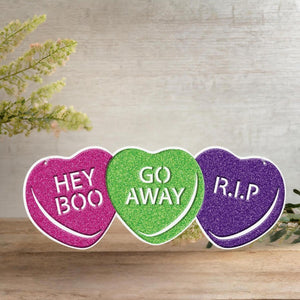 10" Halloween Conversation Heart Sign