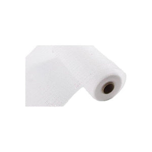 10" Iridescent Foil Mesh Ribbon: White (10 Yards)