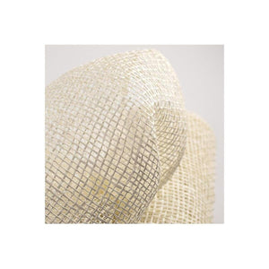10" Poly Burlap Mesh ribbon: Cream