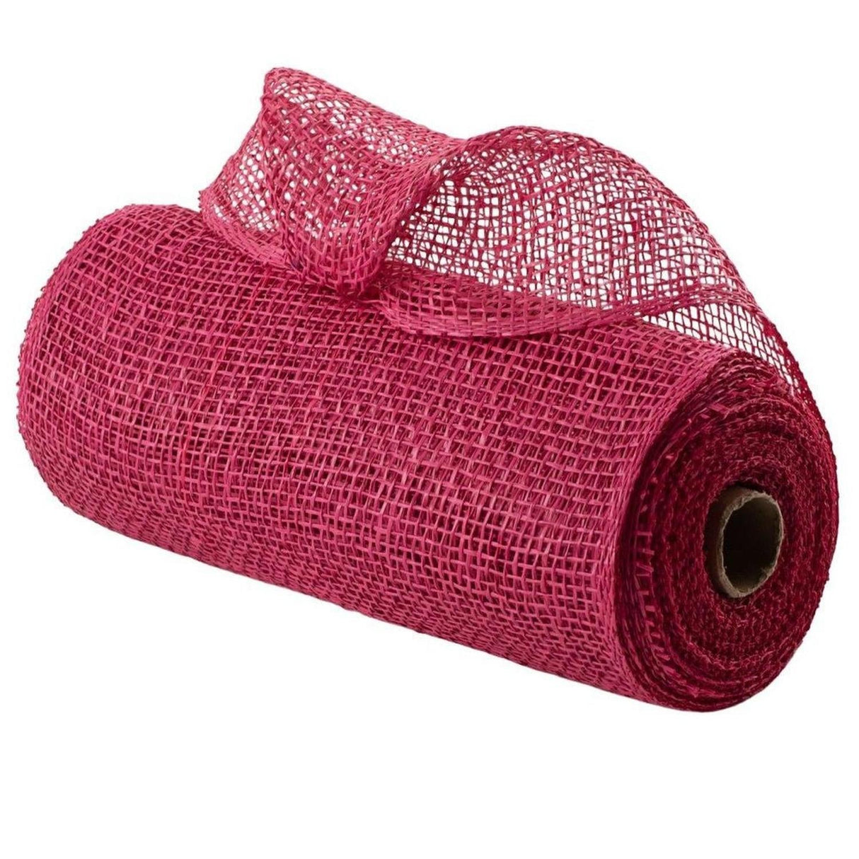 10" Poly Burlap Mesh Ribbon: Fuchsia Pink